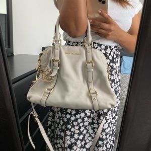 Michael Kors white tote handle bag